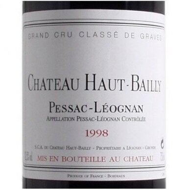 Chateau Haut Bailly Pessac Leognan AOC 1998 0,75L 1