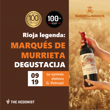 Marques de Murrieta vynų degustacija | 2024-09-19 18:00